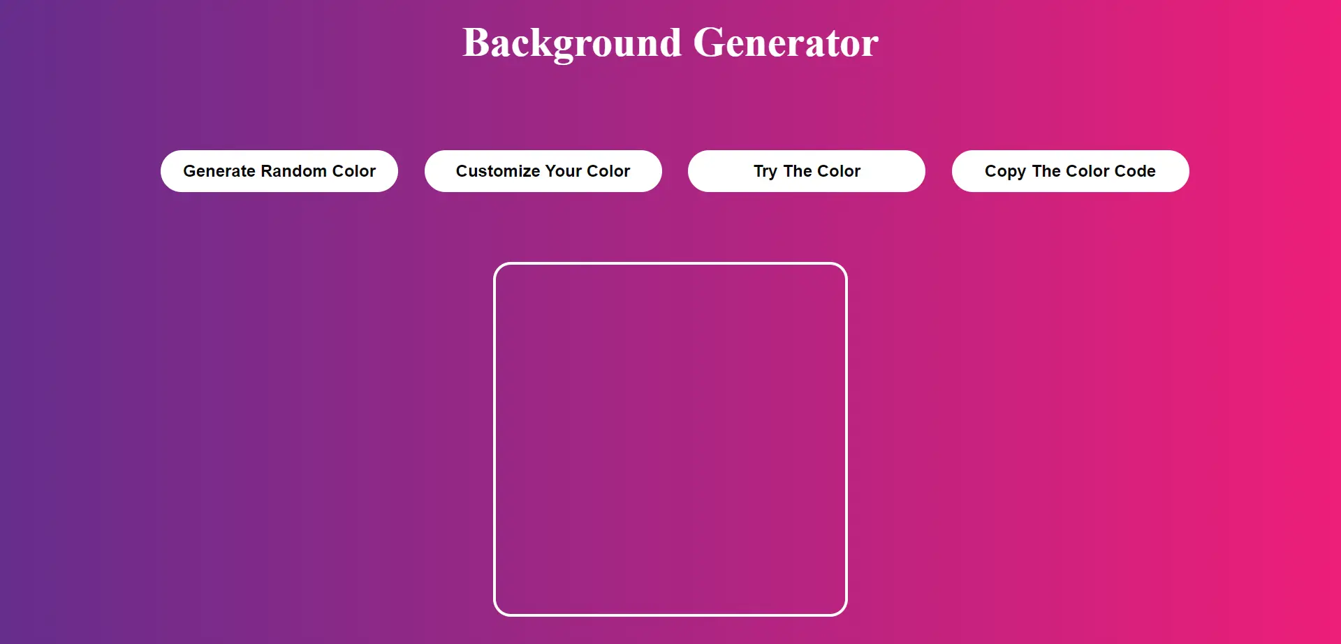 Background Color Generator