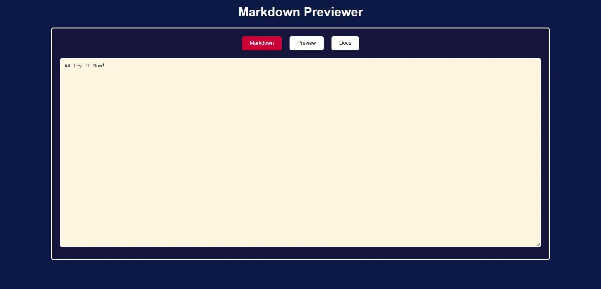 Markdown Previewer