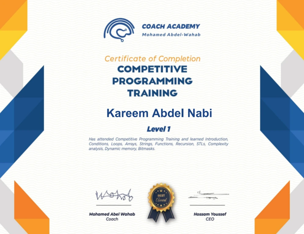 Certificate 1